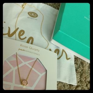 Gorjana Rose quartz necklace